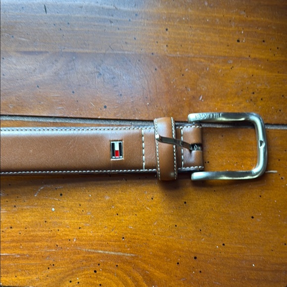Tommy Hilfiger Other - Tommy Hilfiger Brown Imitation Leather Belt with Silver Buckle